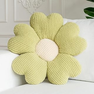 14 Green Bedroom Ideas for Calm Fresh Natural Appeal 81 Flower Pillow, Flower Shaped Throw Pillow, 19.7