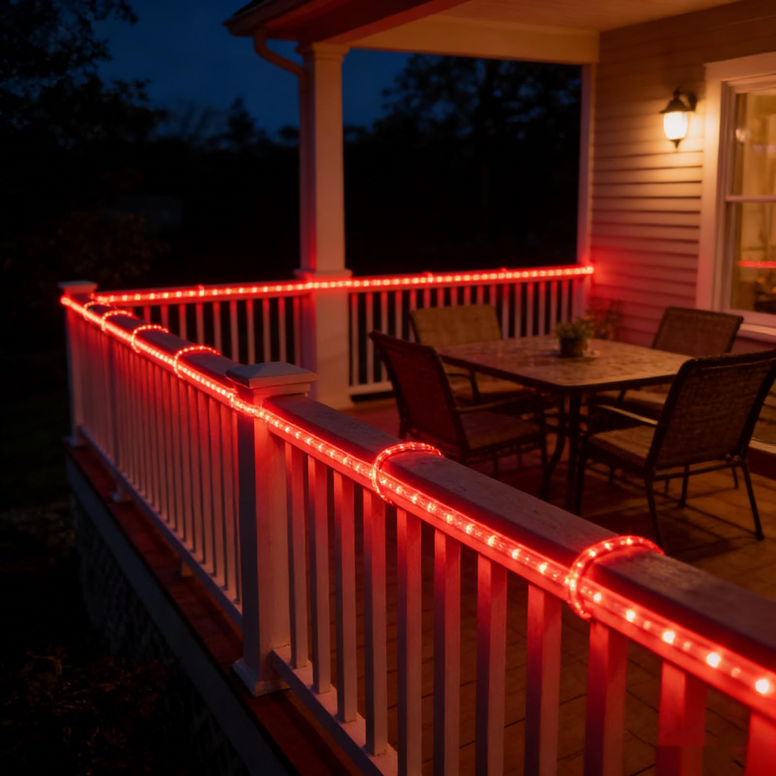 Guirlande lumineuse LED de 30 m - Étanche - Éclairage décoratif pour intérieur/extérieur, avant-toit, jardin, Halloween et décorations de Noël (rouge de Noël)