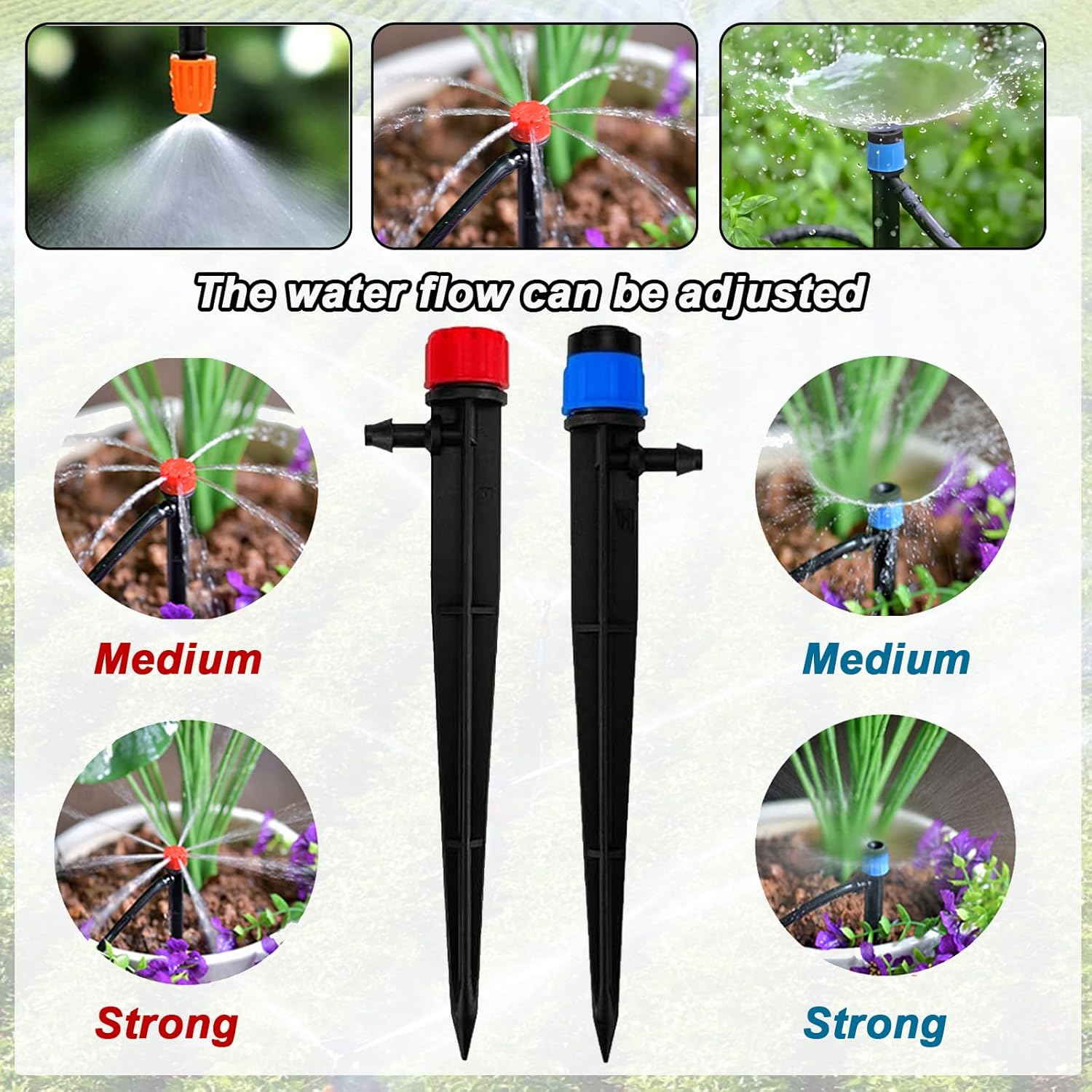 240FT Drip Irrigation System,Irrigation System for Garden with 1/2 inch Hose 1/4 inch Distribution Tubing and Accessories,Drip Irrigation Parts Garden Watering System