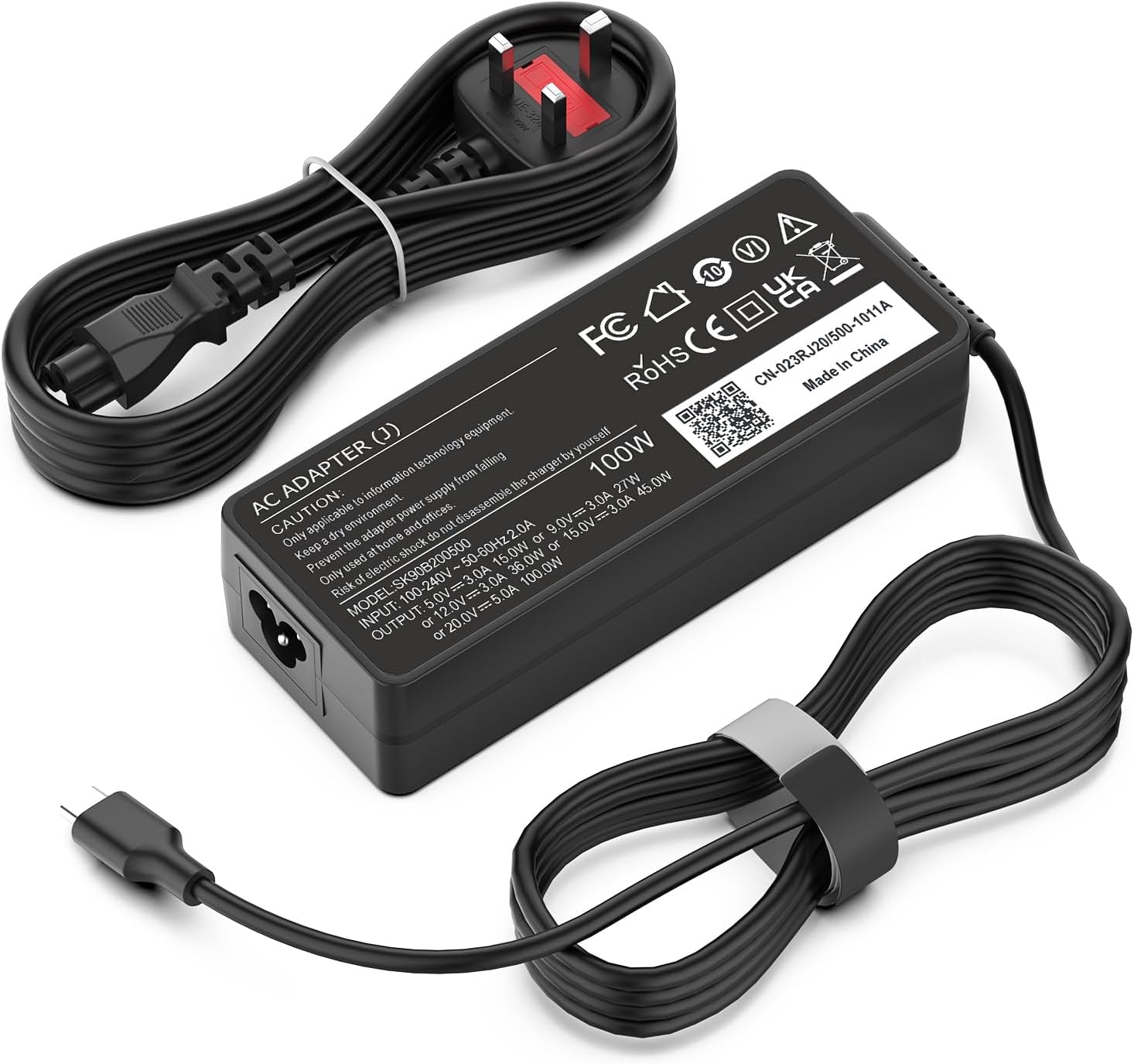 100W USB C Laptop Charger Compatible with Lenovo ThinkPad Mac Book Pro 16 15 13 Mac Book Air iPad Pro, All USB-C 100W 90W 65W 45W Laptop Charger for Dell XPS HP Chromebook Asus AC Adapter