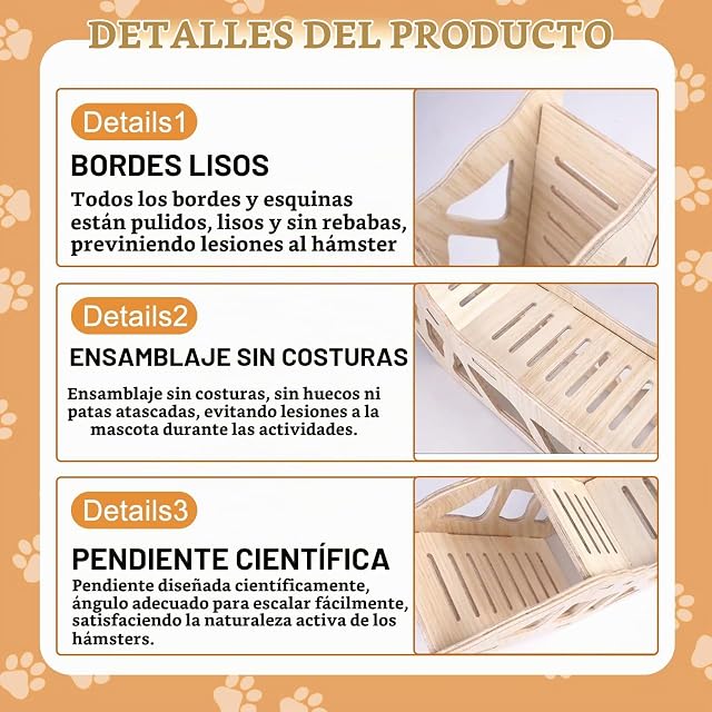 Foto 4 de 7 de Noaxylic Versátil Túnel de Exploración y Escondite para Hámsteres, Plataforma de Juego para Hámsters, Cobayas