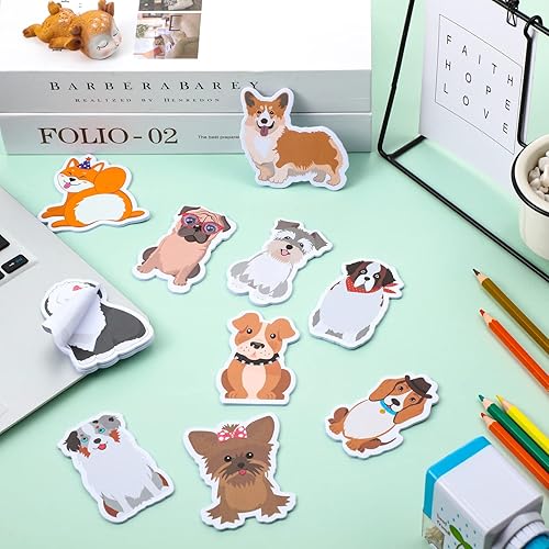 Miniatura 6 de Paquete de 30 notas adhesivas para perros y cachorros, recuerdos de fiesta con temática de perros, bloc de notas autoadhesivas, divertidas notas