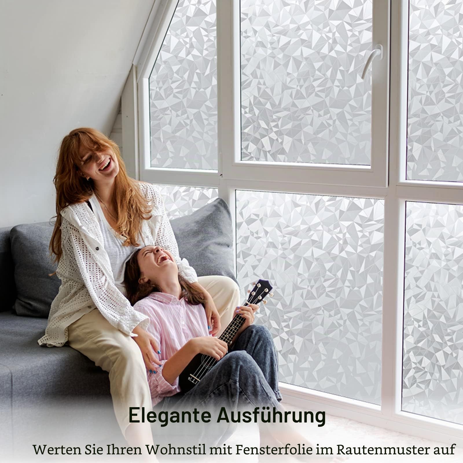 Sichtschutzfolie für Fenster, Milchglasfolie Selbsthaftend, 60x200cm