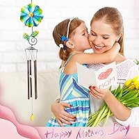 Vista 3 de Taman Campanas de Viento para Exteriores - Campana de Viento Giratoria Decorativa de 33" Memorial Simpática Regalo para Madre para Hogar, Exterior
