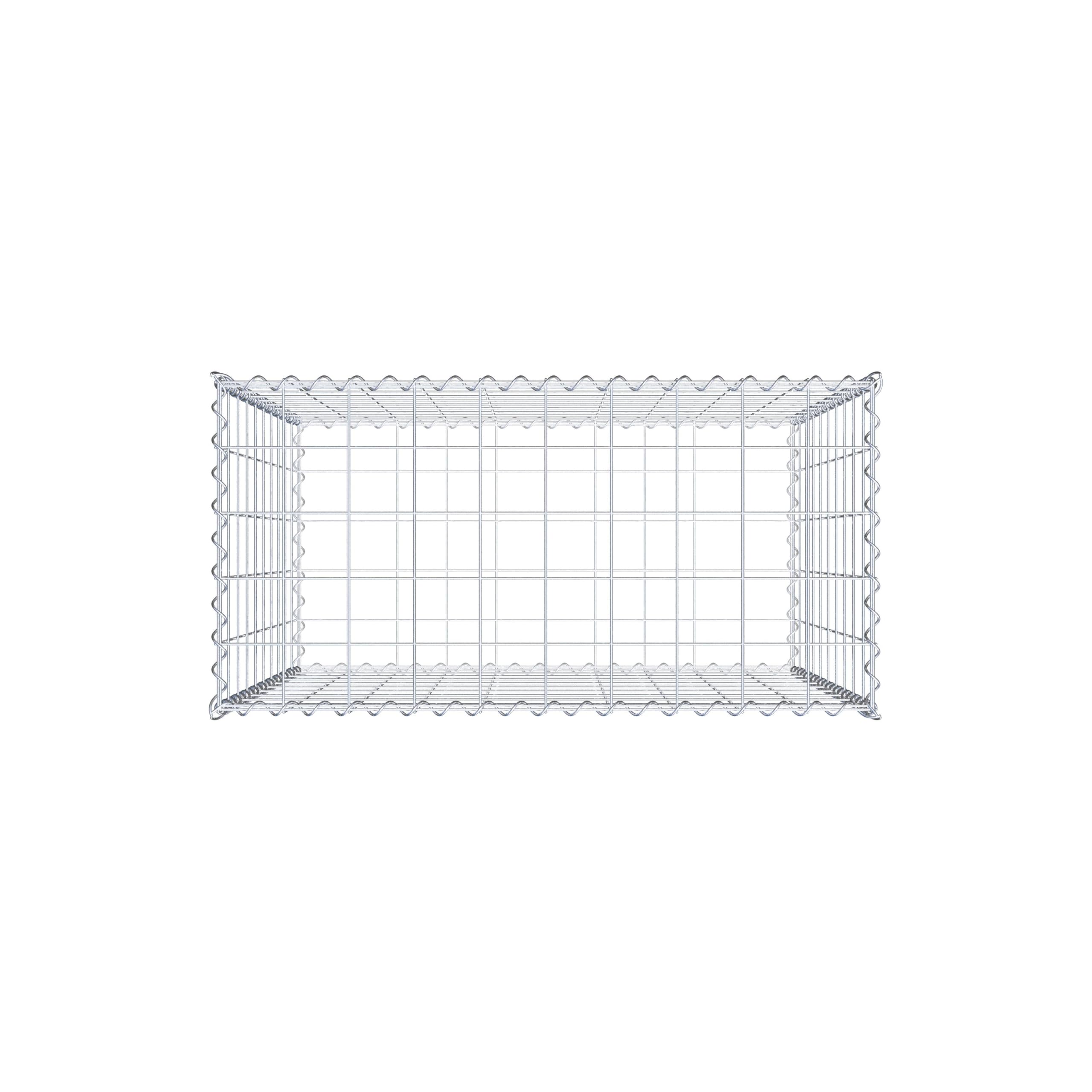 GABIONA - Gavión de 100 x 100 x 50 cm - Galvanizado y resistente a la intemperie - Cesta de gaviones robusta con malla de 10 x 10 cm