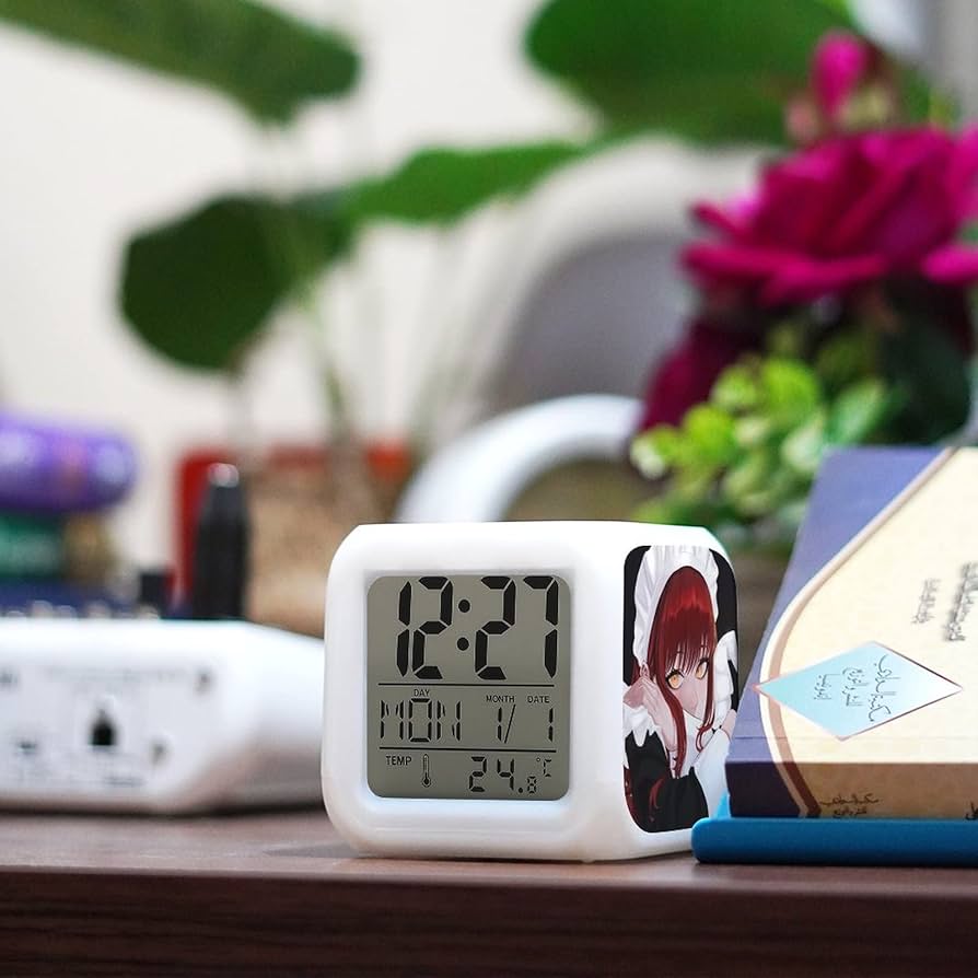 時計とスマホの置き Amazon.co.jp: チェンソーマン マキマ 目覚まし時計 LEDデジタル