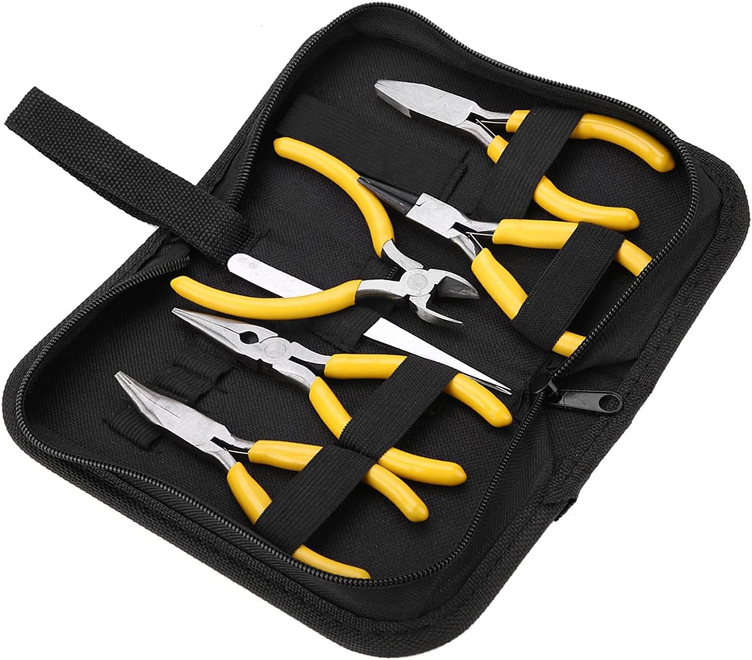 Jewelry Pliers, 5pcs Professional Jewelry Tools Kit Round Bent Nose Beading Making Beading, Wire, or Repairs