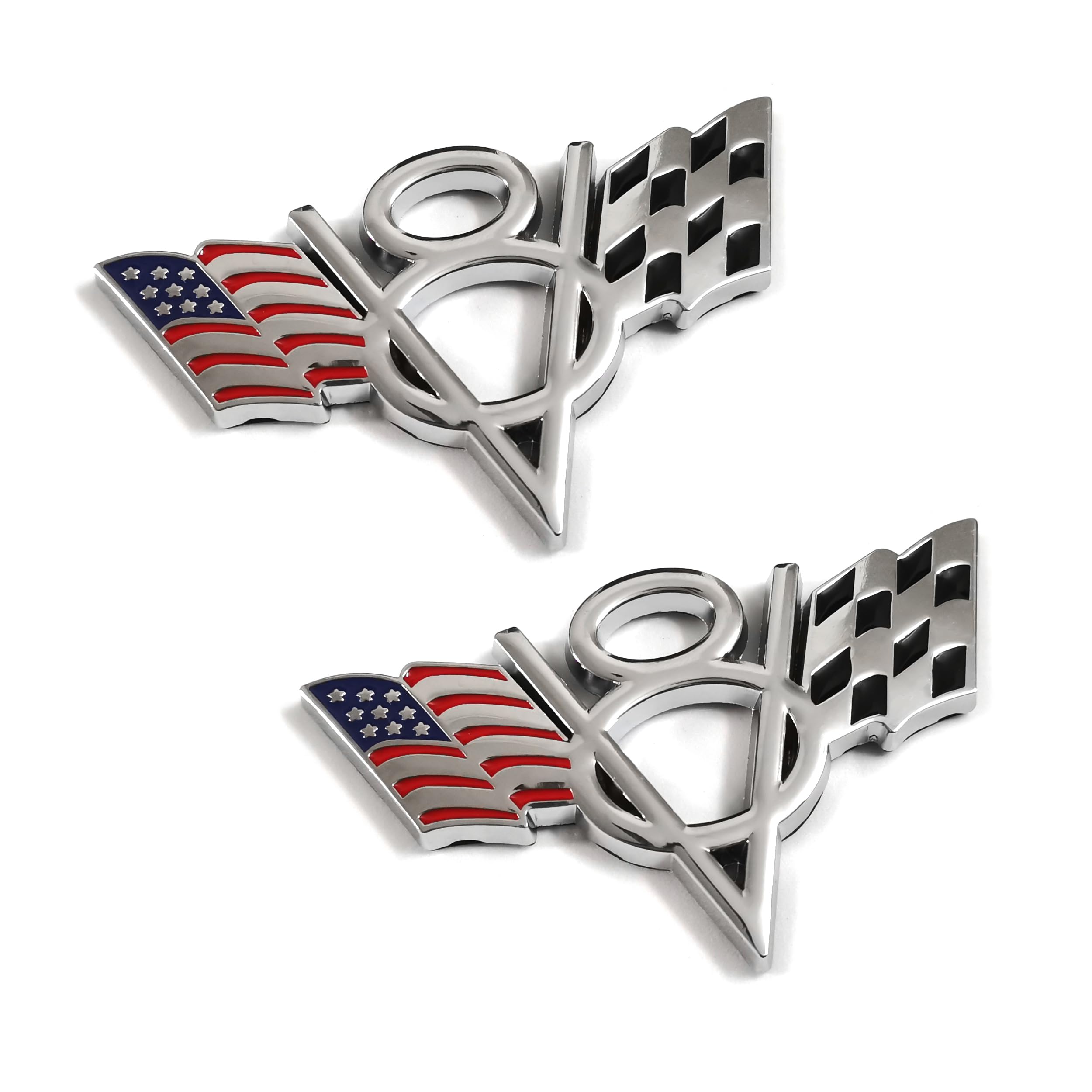 American Flag Car Badge