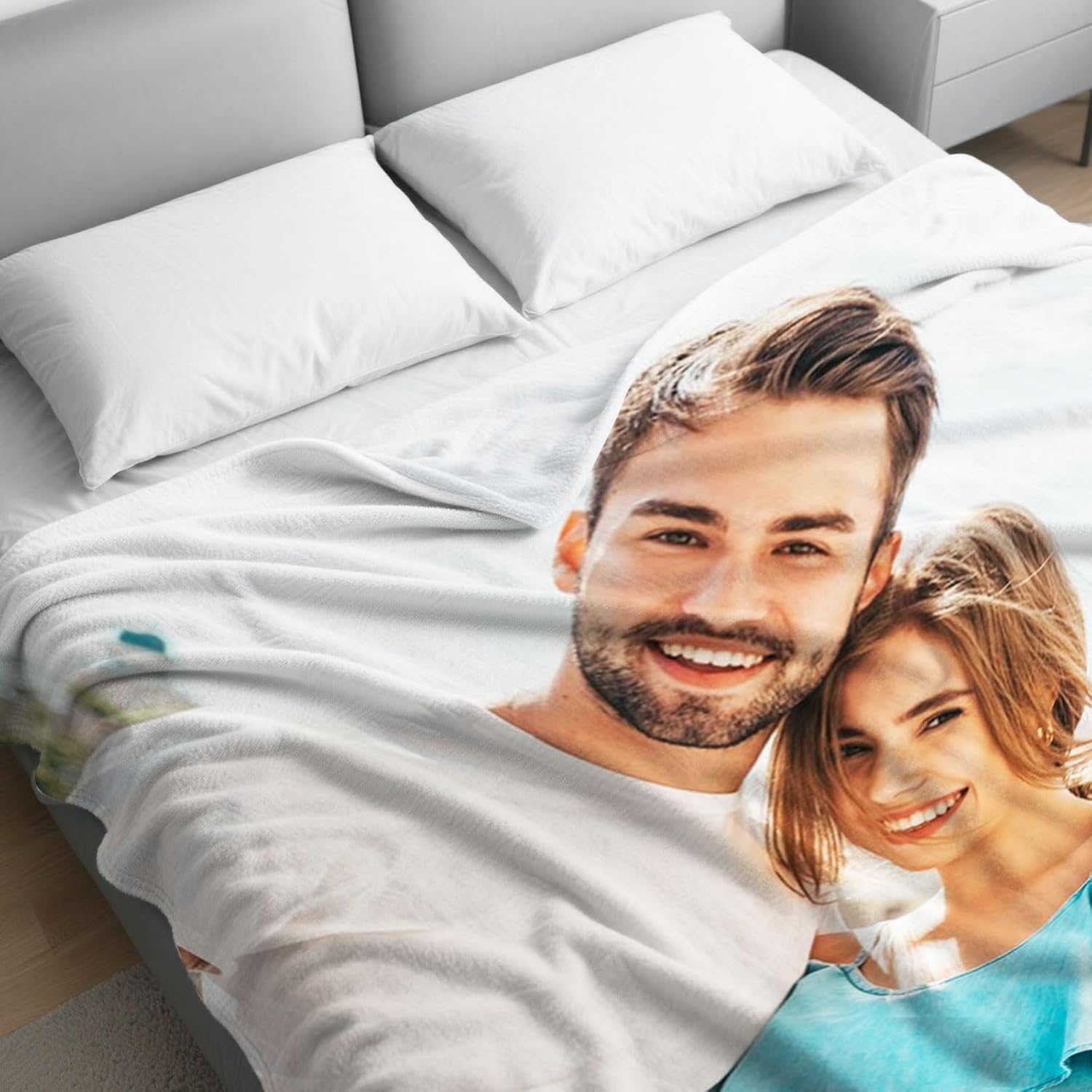 Ship Next Day, Custom Blanket with Picture, Custom Blankets with Photo Text, Personalized Gift for Men Women Couples, Picture Blankets Customized - Image 2