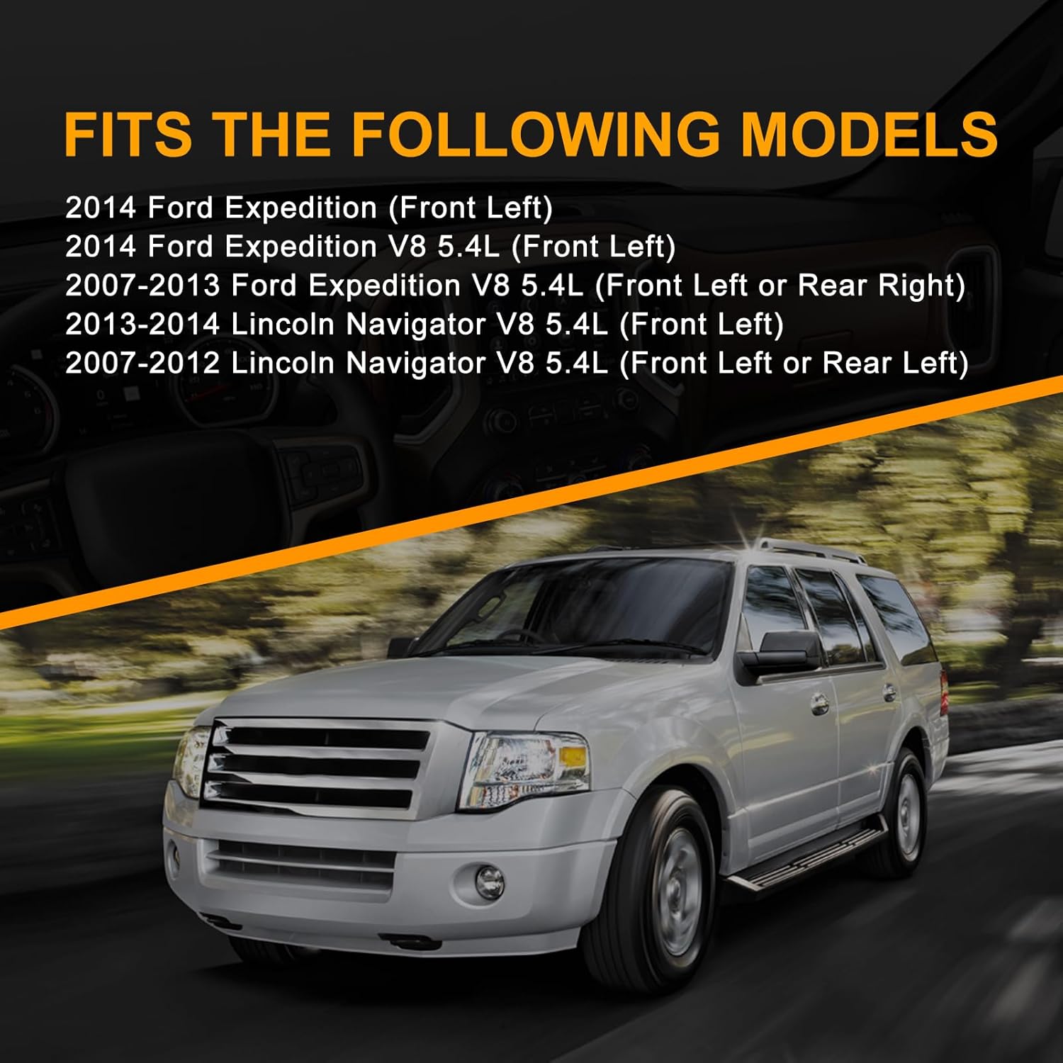 MILLISEC Front Left Suspension Ride Height Level Sensor Compatible with 2007-2013 Expedition, Lincoln Navigator Car Height Sensor OE Replace# 8L1Z5A967B