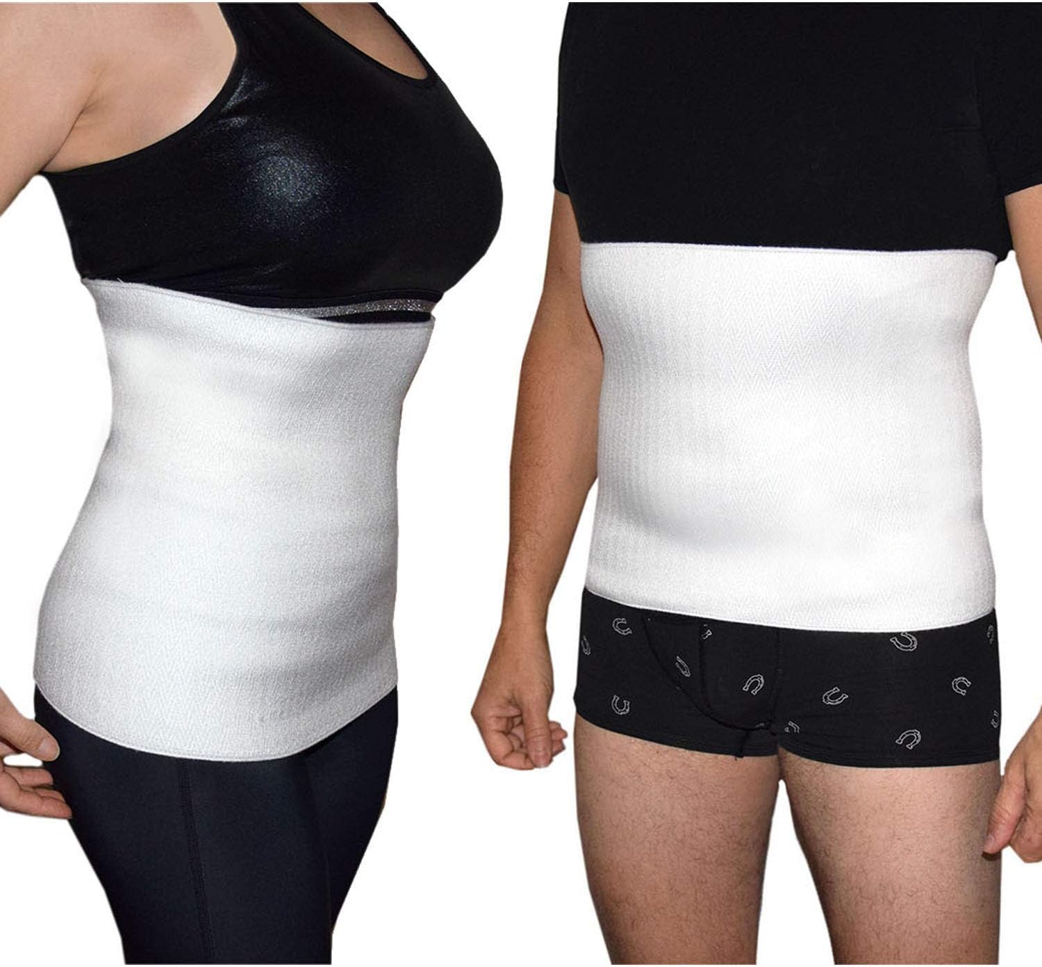 BODYPERFECT Unisex Barbed Teratex Lumbar Abdominal Elastic Thermal Body Belt Compression Band XXL