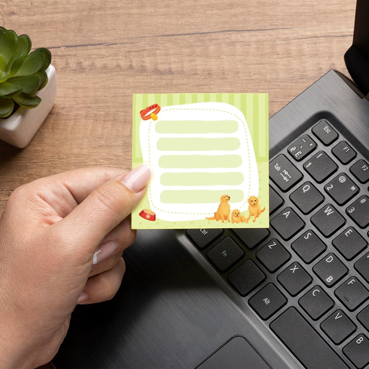 Golden Retriever Gift Dog Sticky Notes - 9 PCS Aesthetic to Do List Memo Cute Animal Post It Notes School Study Stationery for Students Teacher Vet Tech Gifts Office Supplies 3x3 Inches image 4