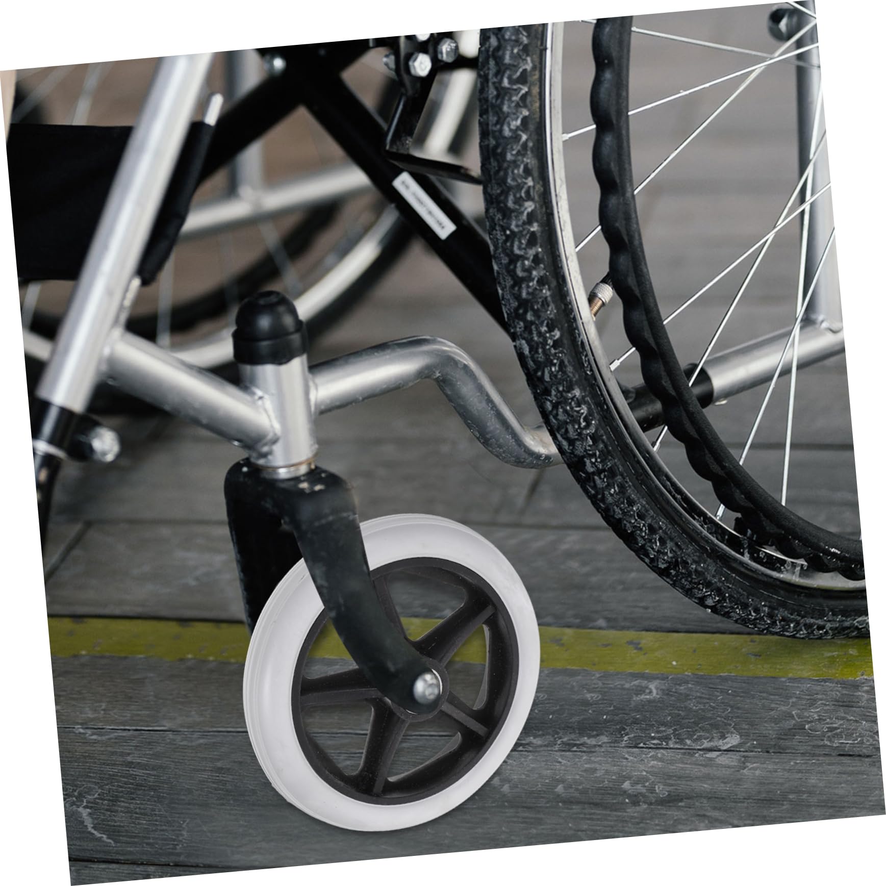 Homoyoyo Ruedas Delanteras para Silla de Ruedas 4 Piezas Repuesto Material Abs y Acero para Uso Interior y Exterior Rodamiento Ligero y Resistente