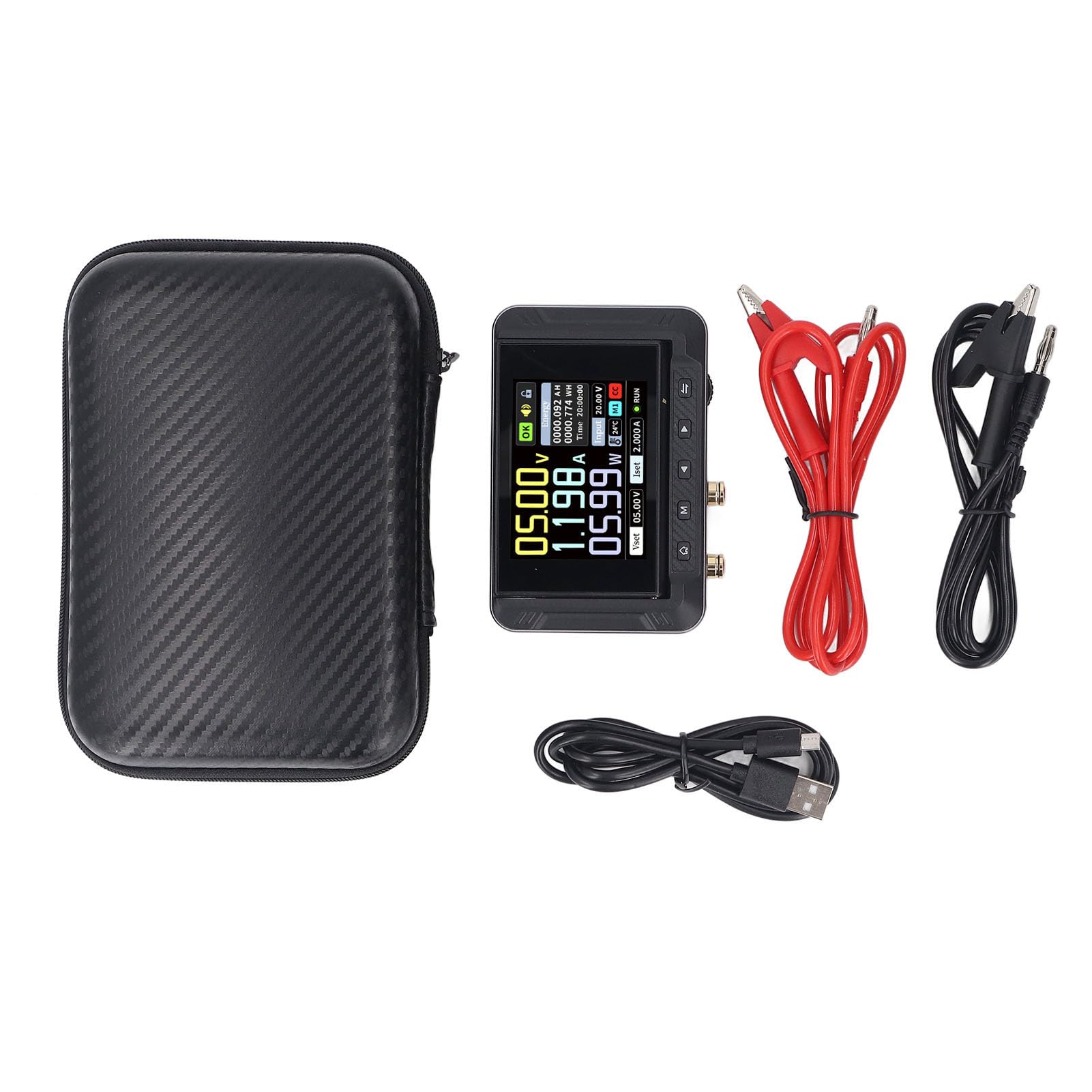 Fuente de Alimentación Regulada por DC Portátil 0-30V 0-5A 0-150W con Pantalla de Color HD, Múltiples Protecciones de Seguridad, Entrada Diversa para Mantenimiento