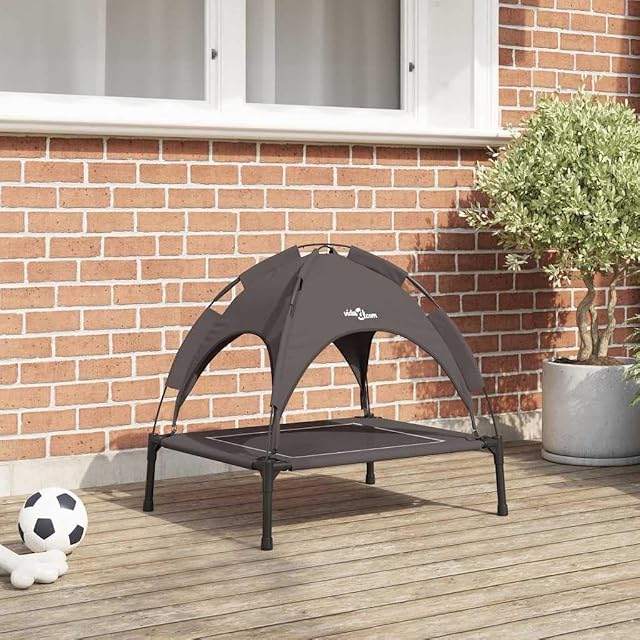 Foto 2 de 8 de vidaXL Cama para Perro 63 x 49,5 x 60 cm Acero Marrón