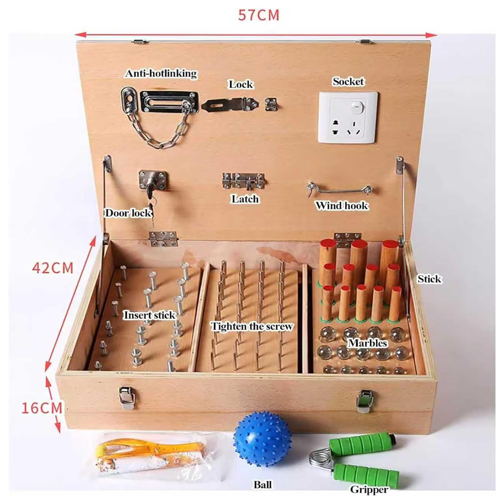COYEUX Entrenador De Destreza Manual, Kit De Entrenamiento Combinado para La Función De La Mano, Diseño Abatible, Mejora La Coordinación De Movimientos, para Lesiones Hemiplejicas por Accidente
