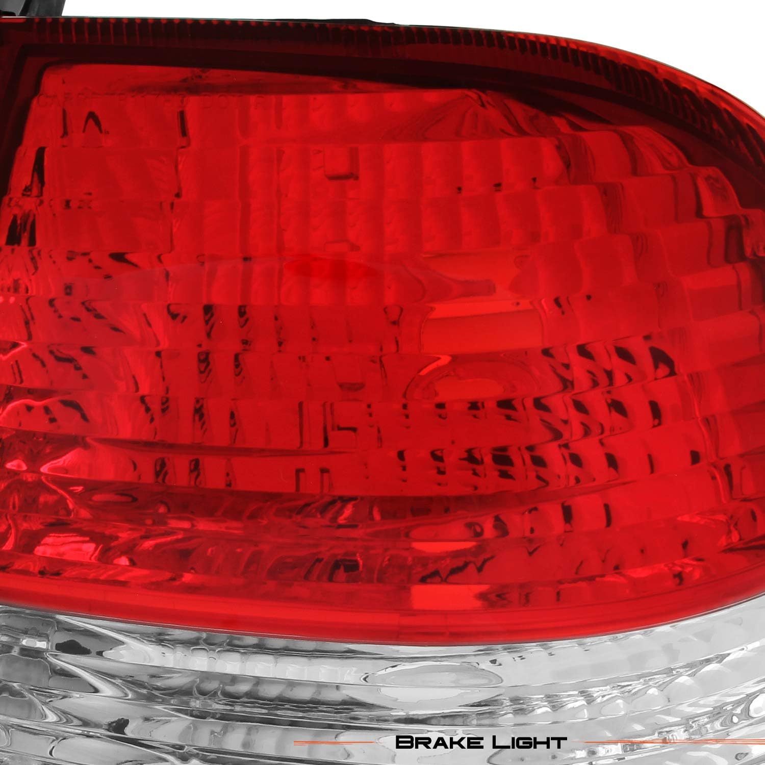AKKON - For 1996-1998 Honda Civic 4DR Sedan EJ EK DX LX EX Red Clear Lens Tail Brake Light Lamps Left+Right Side Replacement