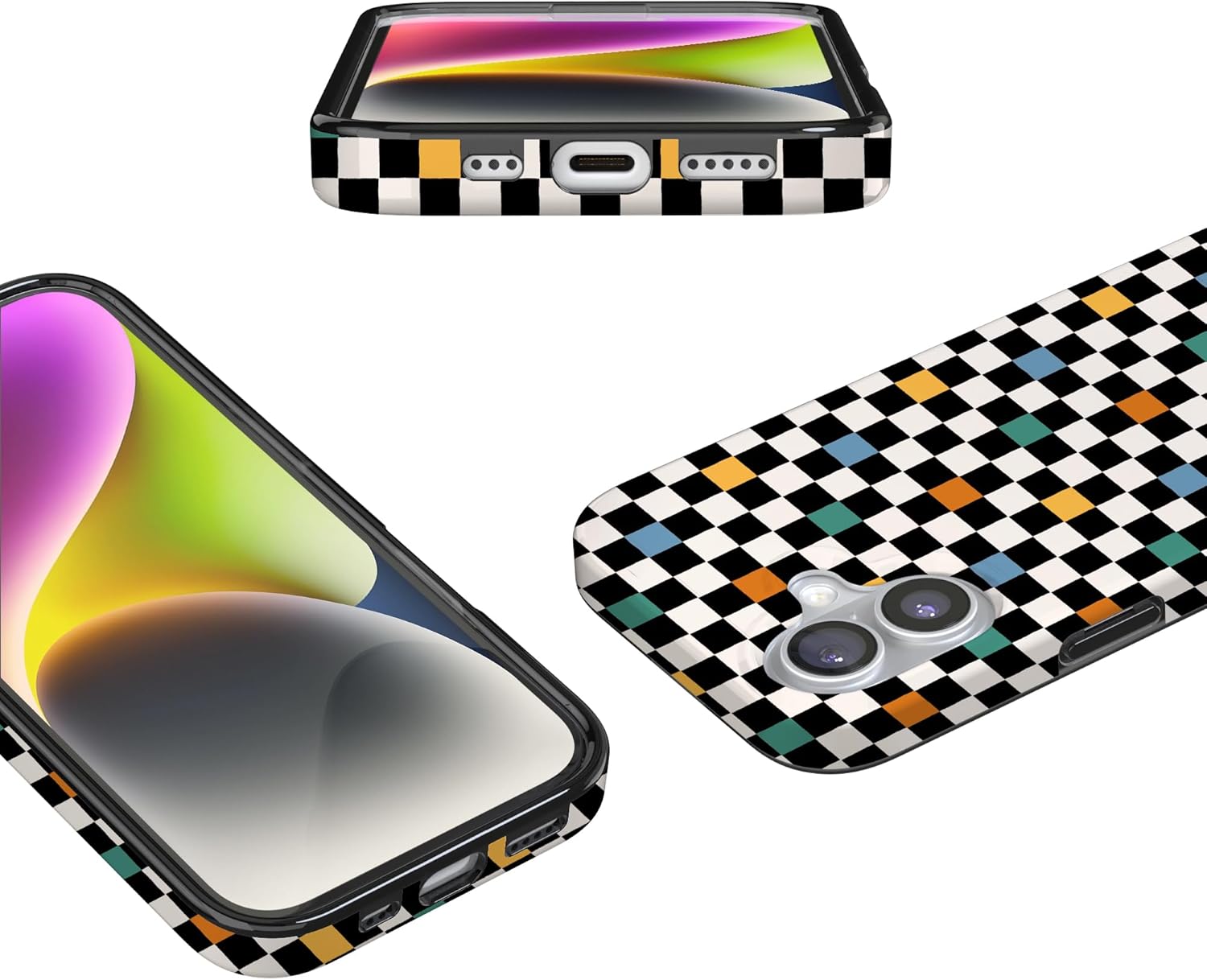 Casely iPhone 17 Case | Old Skool | Retro Checkerboard | Compatible with MagSafe | Classic Ultra Slim Design