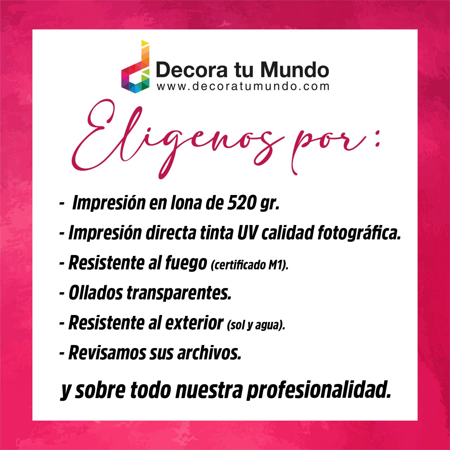 Pancarta Personalizada para Publicidad Exterior, lona resistente 300x100 cm | Con impresión nitida y resistente para dar máxima visibilidad a tu negocio, evento o promoción en espacios exteriores
