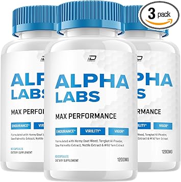 Alpha Labs for Men Capsules, AlphaLabs Vitamin Complex Pills, Alpha Labs Official Formula, LabsAlpha Para Hombres Dietary Supplement, All Natural Support Formula Reviews 3 Pack 180 Capsules