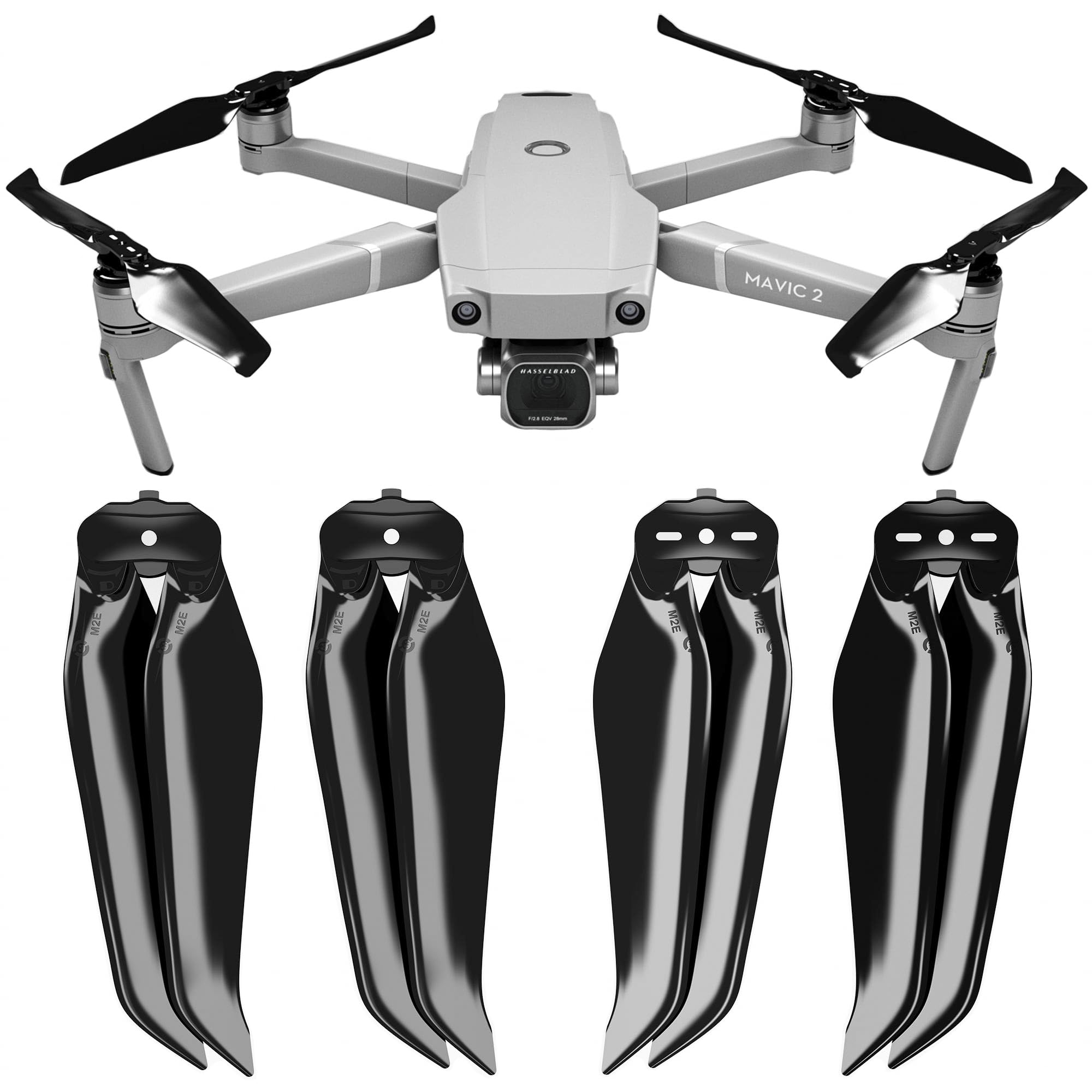 propelli black per dji mavic 2 con 4 pezzi