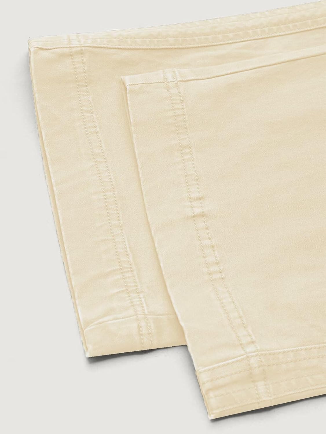 Flamingals Straight Leg Pants for Women Drawstring Waist Mid Rise Casual Solid Seam Detail Pants - Image 5