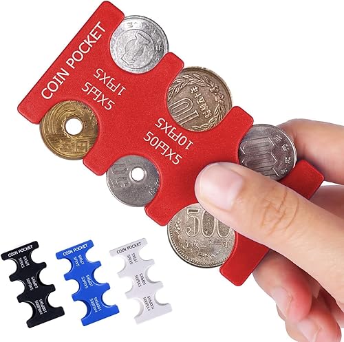 Miniatura 4 de kekafu Estuche rígido para monedas de Yen japonés, organizador y almacenamiento para monedas, portátil, para almacenamiento de monedas, organizador