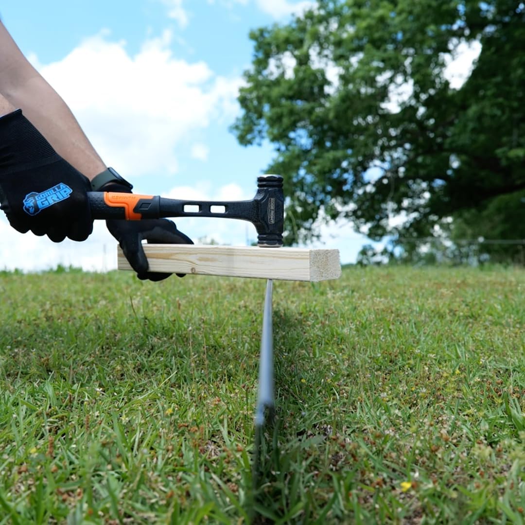 Edge Right Hammer Kit with 4 Pine Bump Blocks for Landscape Edging Installation