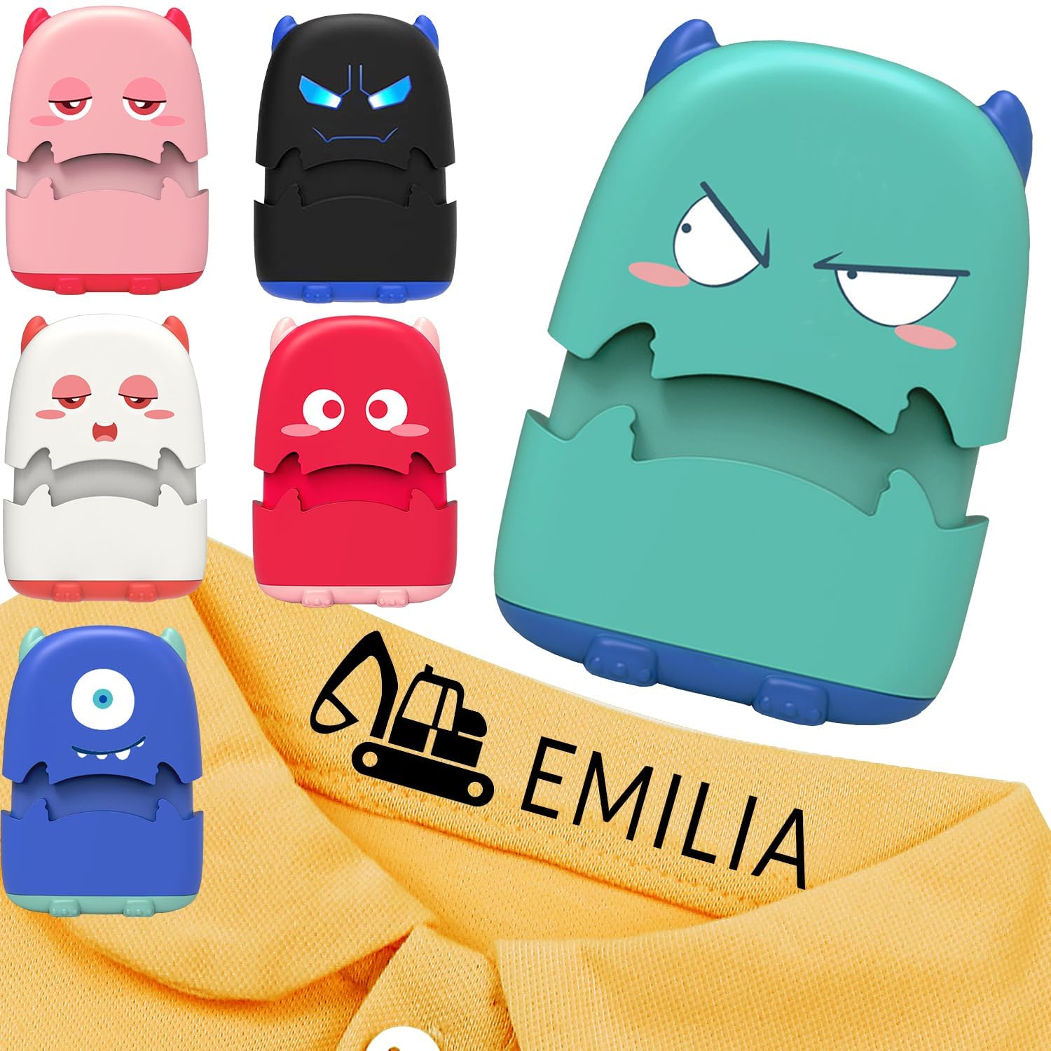 Personalized Name Stamp for Clothes - Waterproof Label Stamper for Kids' School Uniforms and Clothing