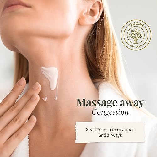 Miniatura 4 de L'EUDINE Crema corporal de tomillo  Paquete de 3  Crema de masaje Tomillo de 4 fl oz  Tracto respiratorio calmante y vías respiratorias  Crema