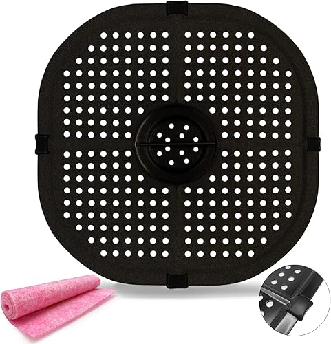 Sartén para freidora de aire para freidora de aire COSORI de 5 cuartos de galón, bandeja cuadrada mejorada de 9.09 pulgadas, piezas de repuesto para