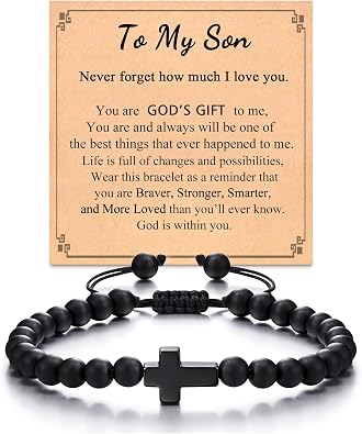 Tarsus Cross Companion - Cross Bracelet for Men Teens, Fashion Jewelry Christian Gifts for Easter, Christmas, Birthday, Valentines Day ...
