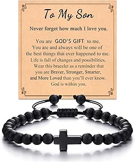 Tarsus Cross Bracelet for Men Teens, Cross Jewelry Christian Gifts for Easter, Christmas, Birthday, Religious ...