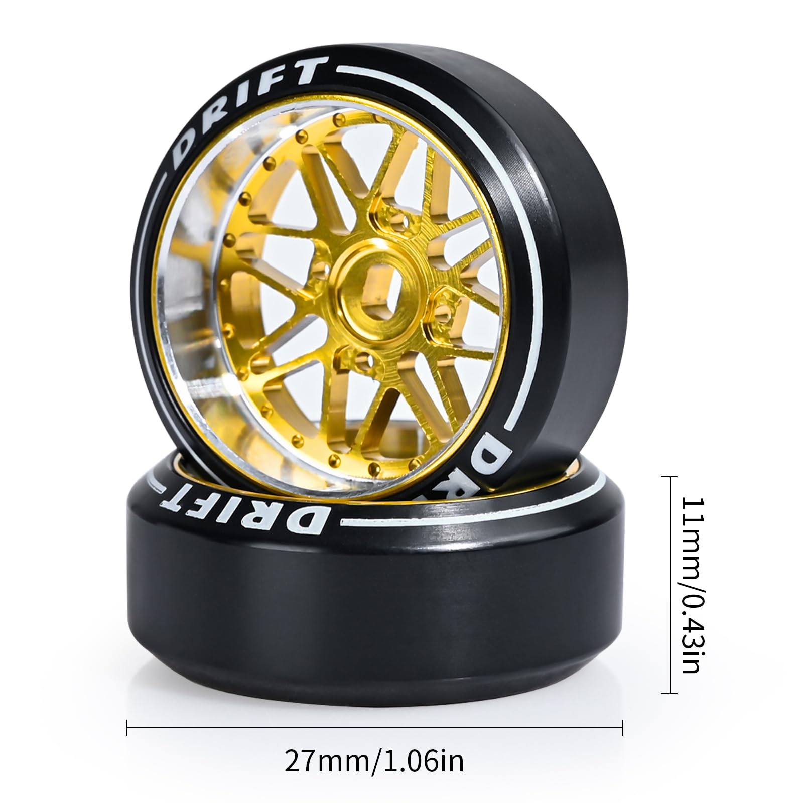 Amazon | Abendor 星型 Rc ドリフトホイール & ロゴ ドリフトタイヤ 4