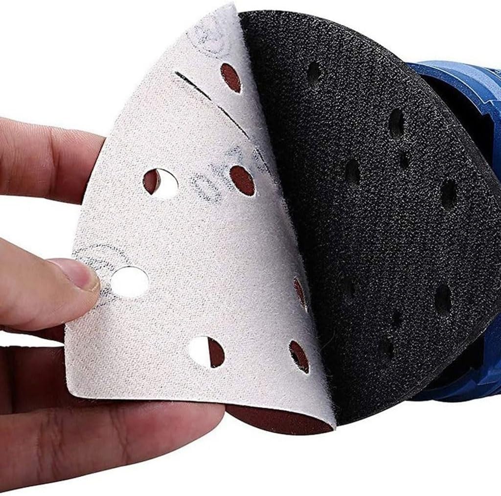 10-40 PCS 11Holes Mouse 40-2000 Grits Paper Detail Sanding Sander Sander PSM Triangular Sandpaper Detail Multi(20 PCS,40)