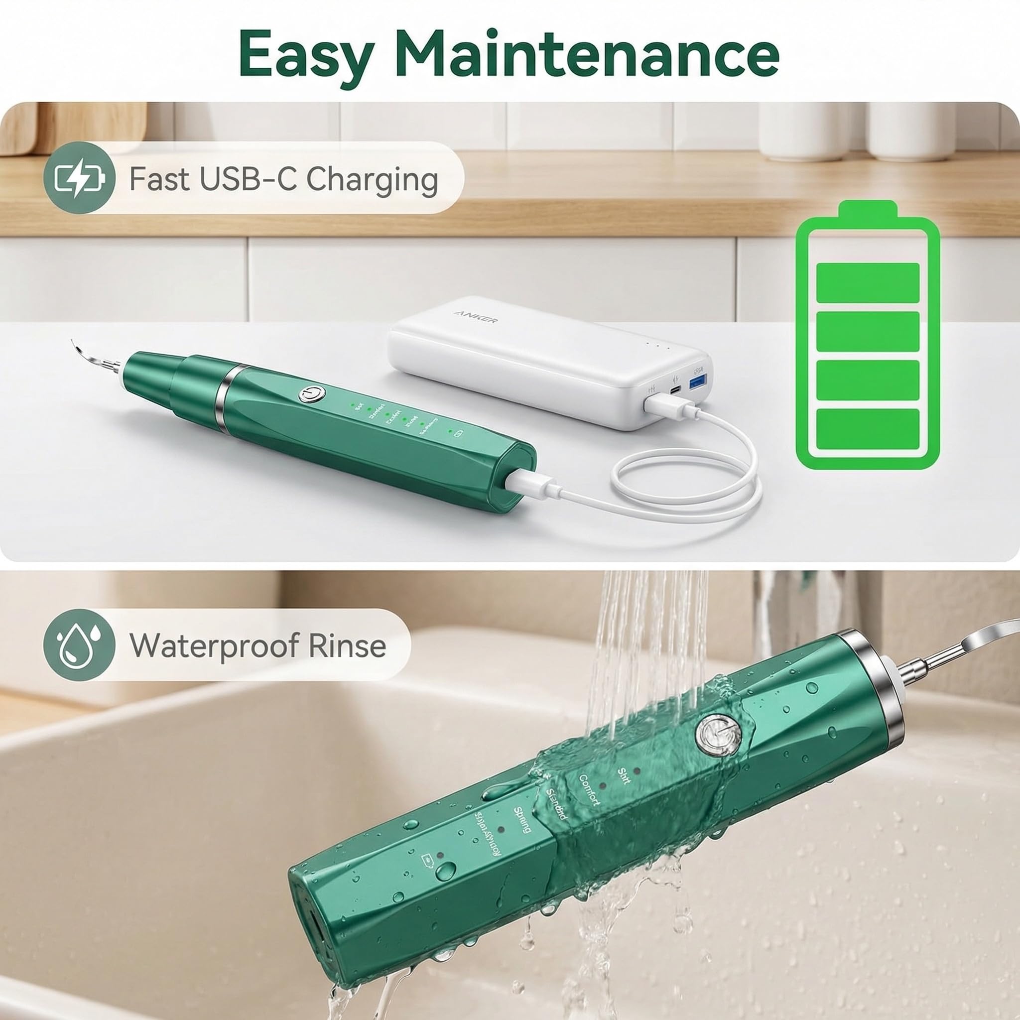 Nettoyeur Dentaire à Ultrasons pour Chien et Chat – Nettoyage en Douceur, 5 Niveaux, Rechargeable USB, Résistant à l'eau IPX6