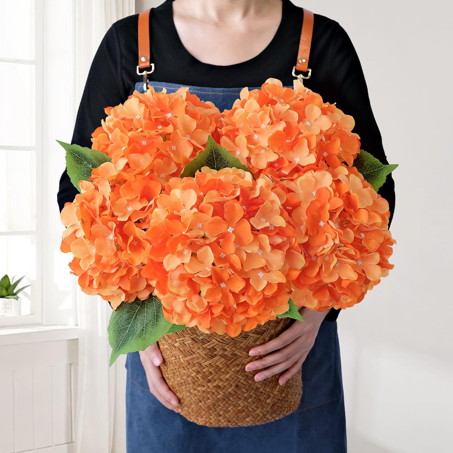Amazon.com: JINWOE 5Pcs 20Inch Orange Artificial Hydrangeas