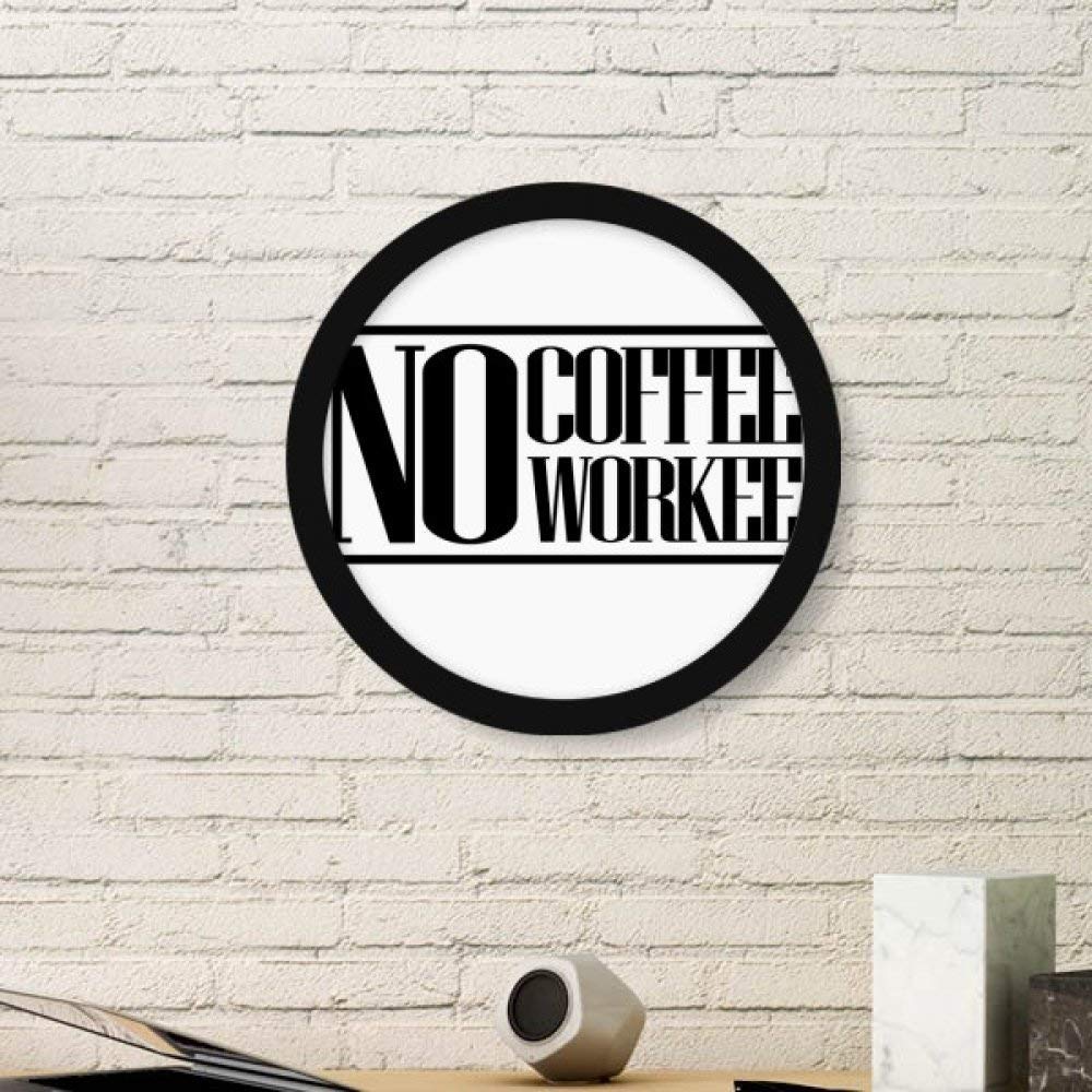 Décoration murale café : cadre photo rond noir avec texte humoristique pour sublimer votre intérieur