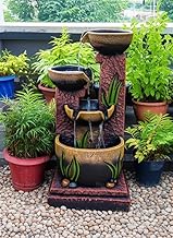 6 Steps/Tier Fountain for Home Decor/Living Room/Hall/Office/Garden/Puja Room Indoor Outdoor (55 x 40 x105 cm) (Fountain 16)