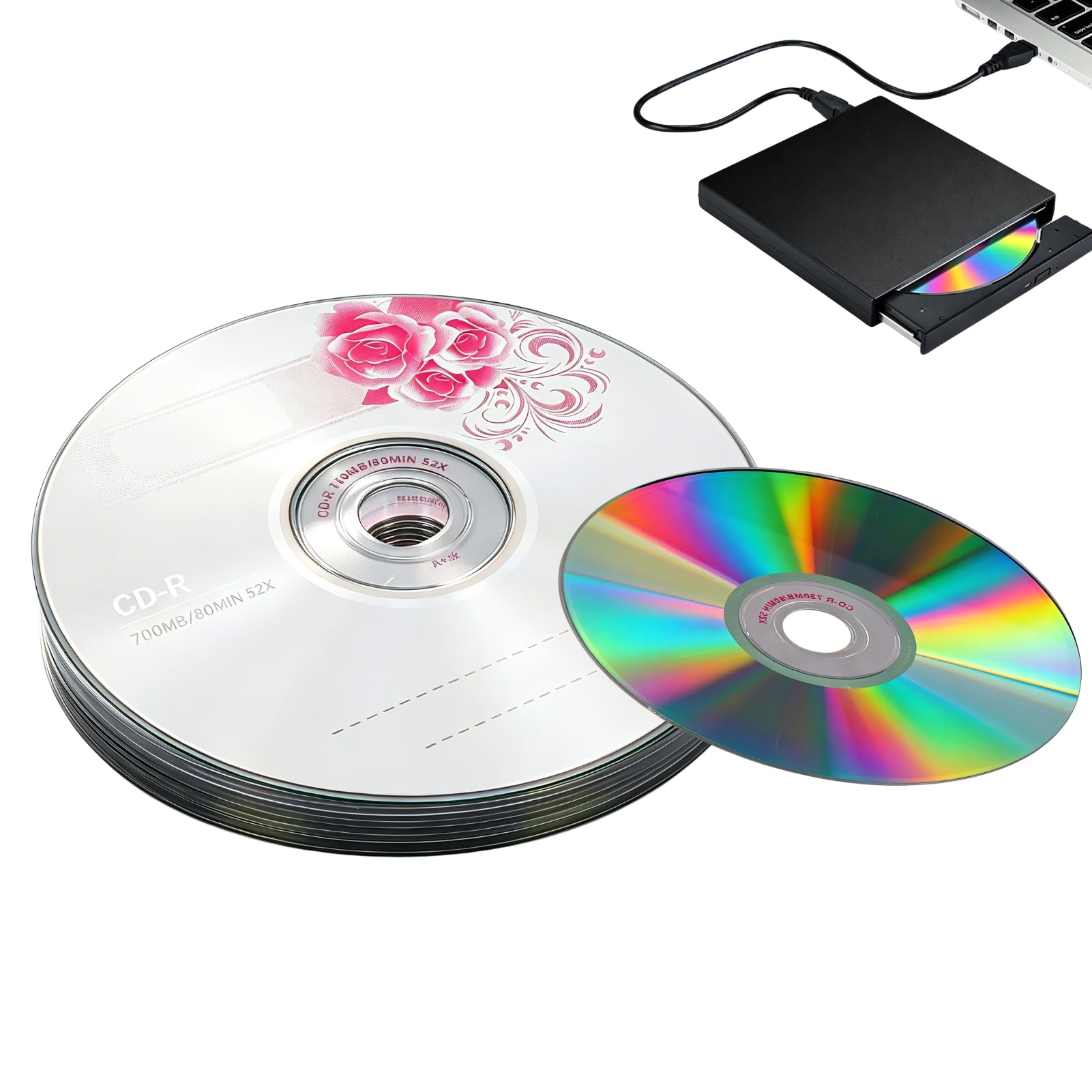 CD R Disques Vierges 52X 730 Mo Enregistrable 10 pièces