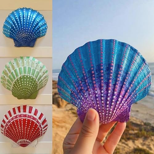 Miniatura 4 de 10 conchas grandes de vieira natural, conchas marinas grandes de 4 a 5 pulgadas para manualidades, decoración del hogar, decoración de boda en la