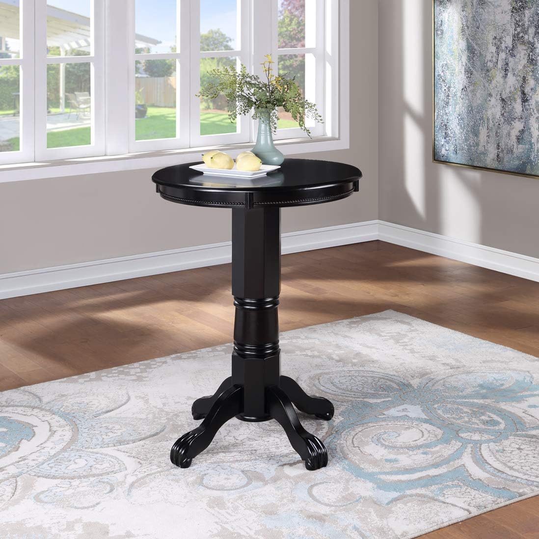 Boraam Florence Pub Table, 42-Inch, Black : Home & Kitchen