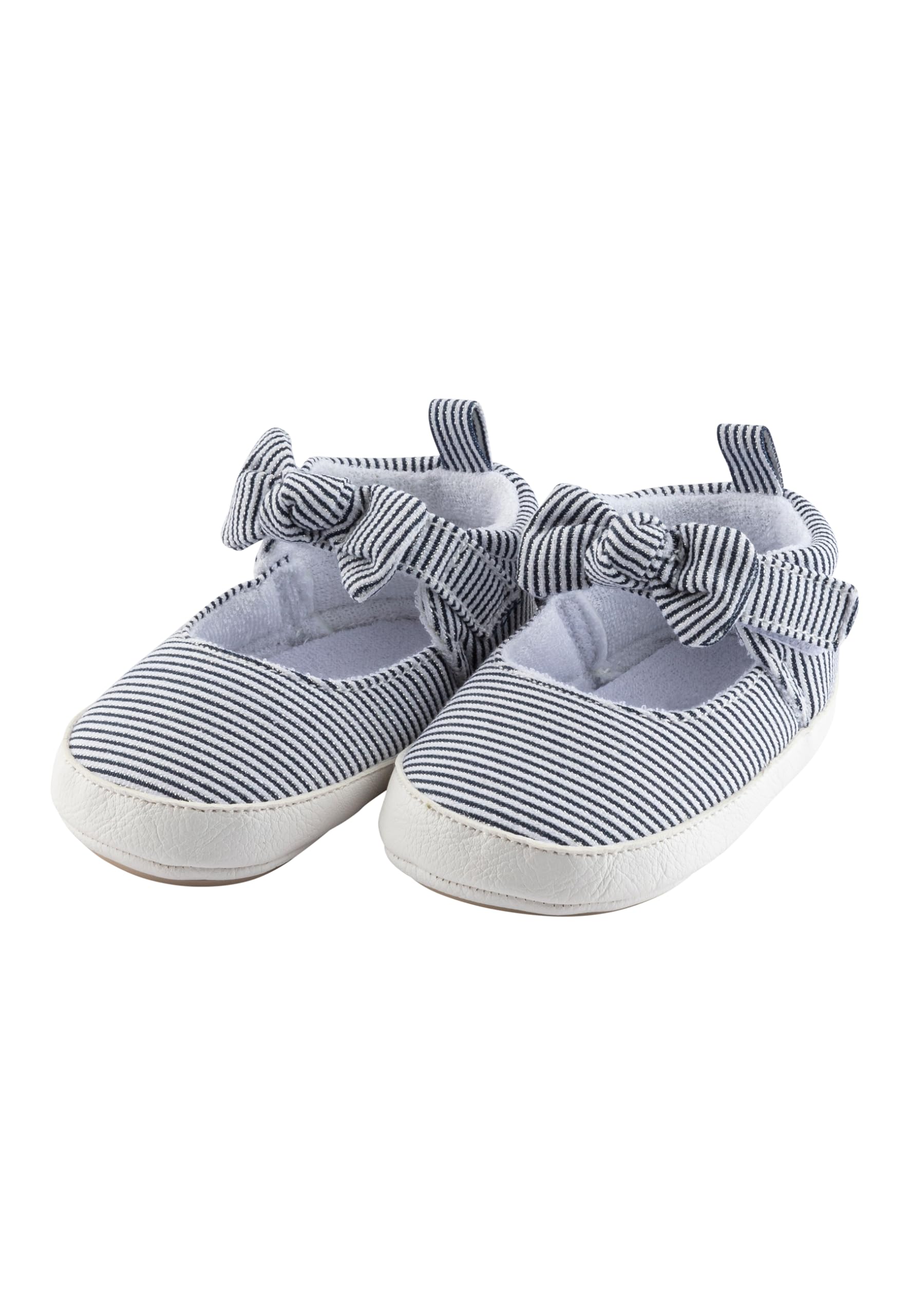 Sterntaler Baby Girl's Sandalen Streifen Loafer, White, 0.5 UK Child