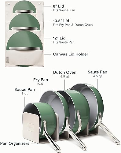 Miniatura 3 de Caraway Juego de 23 utensilios de cocina de cerámica antiadherente y utensilios para hornear, ollas, sartenes, tapas, bandejas para hornear,