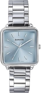 Sonata Wedding Edit Quartz Analog Blue Dial Stainless Steel Strap Watch for Women
