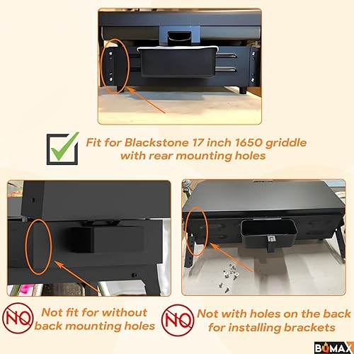 Miniatura 3 de Tapa de plancha y cubierta con piezas de repuesto para taza de grasa frontal Blackstone de 17 pulgadas, piezas de repuesto de tapa de parrilla 5010,