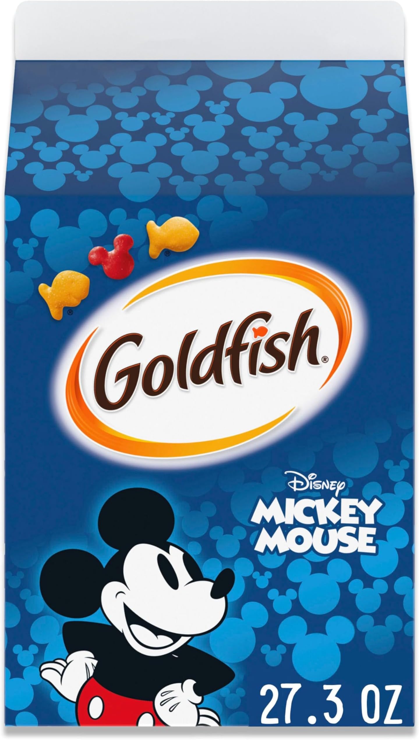 Goldfish Disney Mickey Mouse Cheddar Crackers, Snack Crackers, 27.3 oz carton