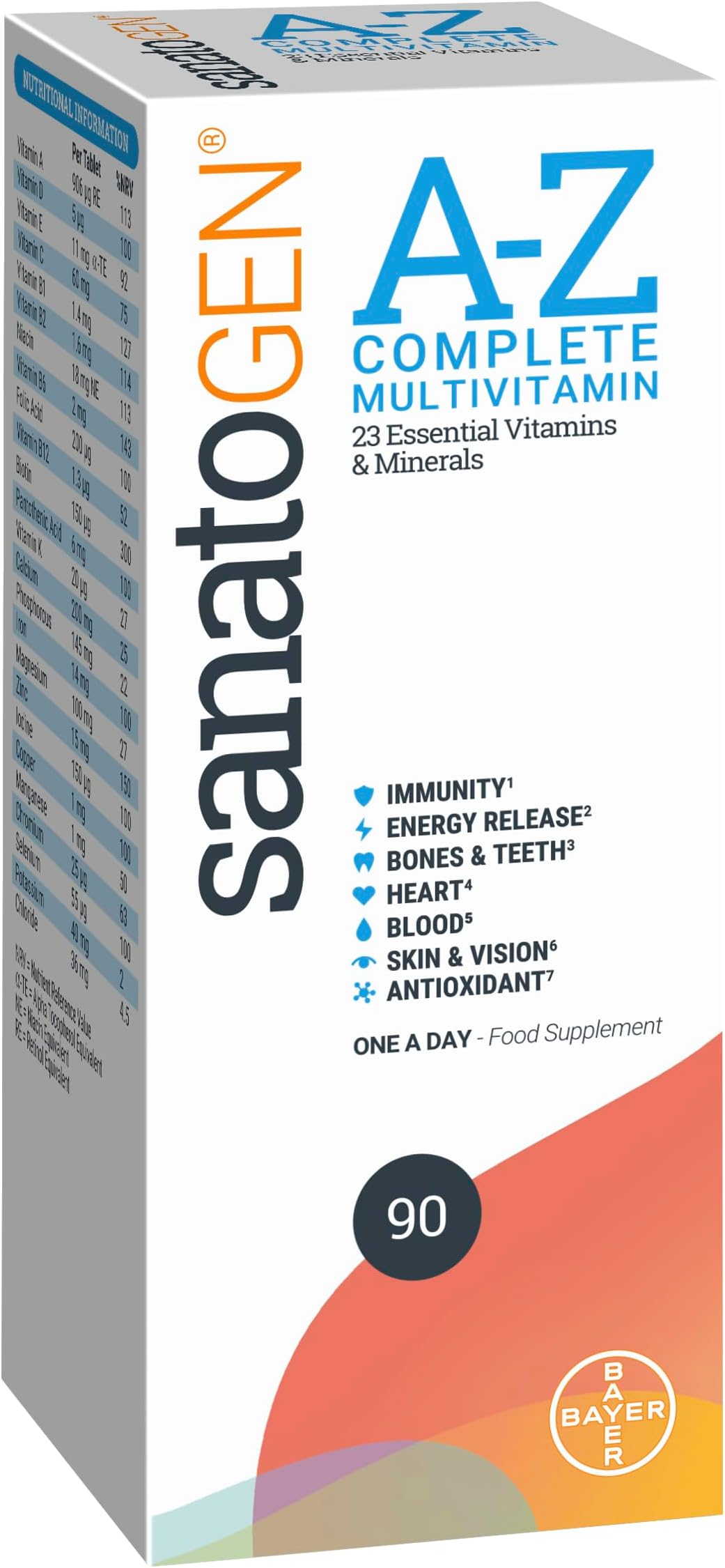 A-Z Complete Multivitamin One A Day - 90 Tablets