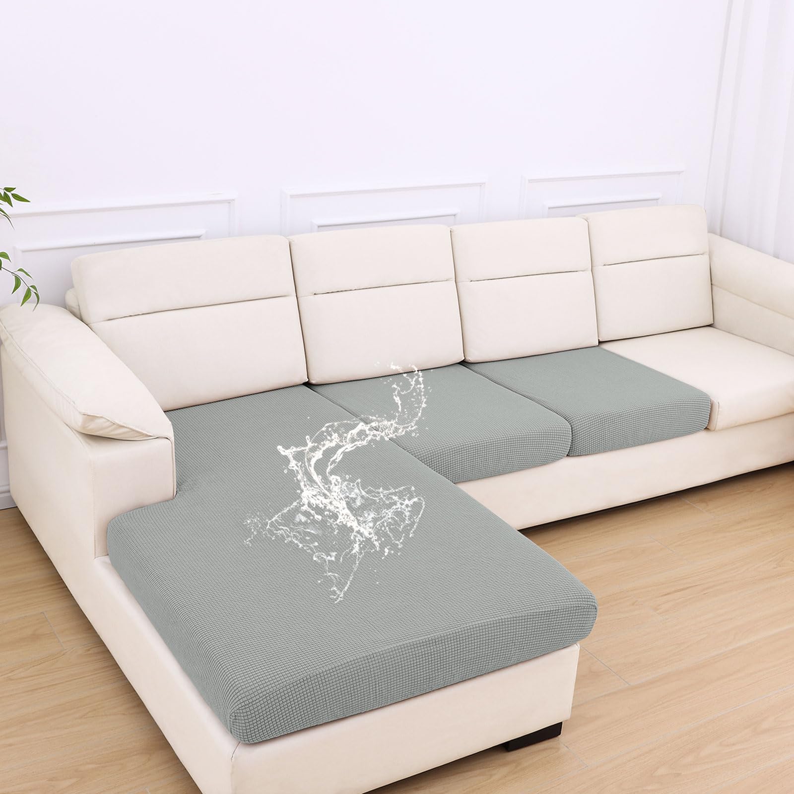 hyha Waterproof Couch Cushion Covers for Pets, Non Slip Sofa Seat Cover