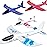 BooTaa 4 Pack Toy Airplanes, 17.5 Large Throwing Foam Plane, 2 Flight Mode, Aeroplane Gliders, Flying Aircraft, Gifts for 3 4 5 6 7 8 Year Old Kids Boys,Outdoor Sport Game Toys, Birthday Party Favors